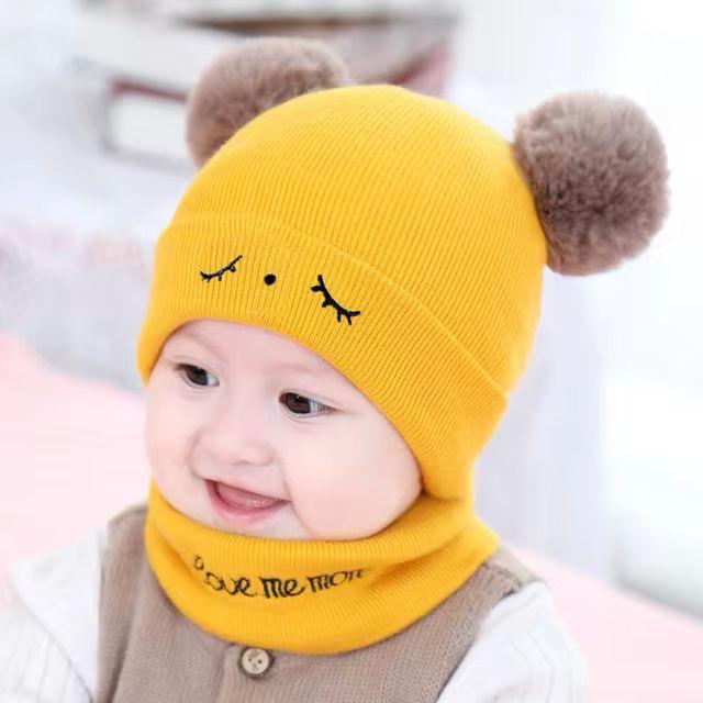 Premium Wool Beanie & Neck Warmer Set For Kids – Unisex 2-Piece Winter Essentials in Vibrant Colors