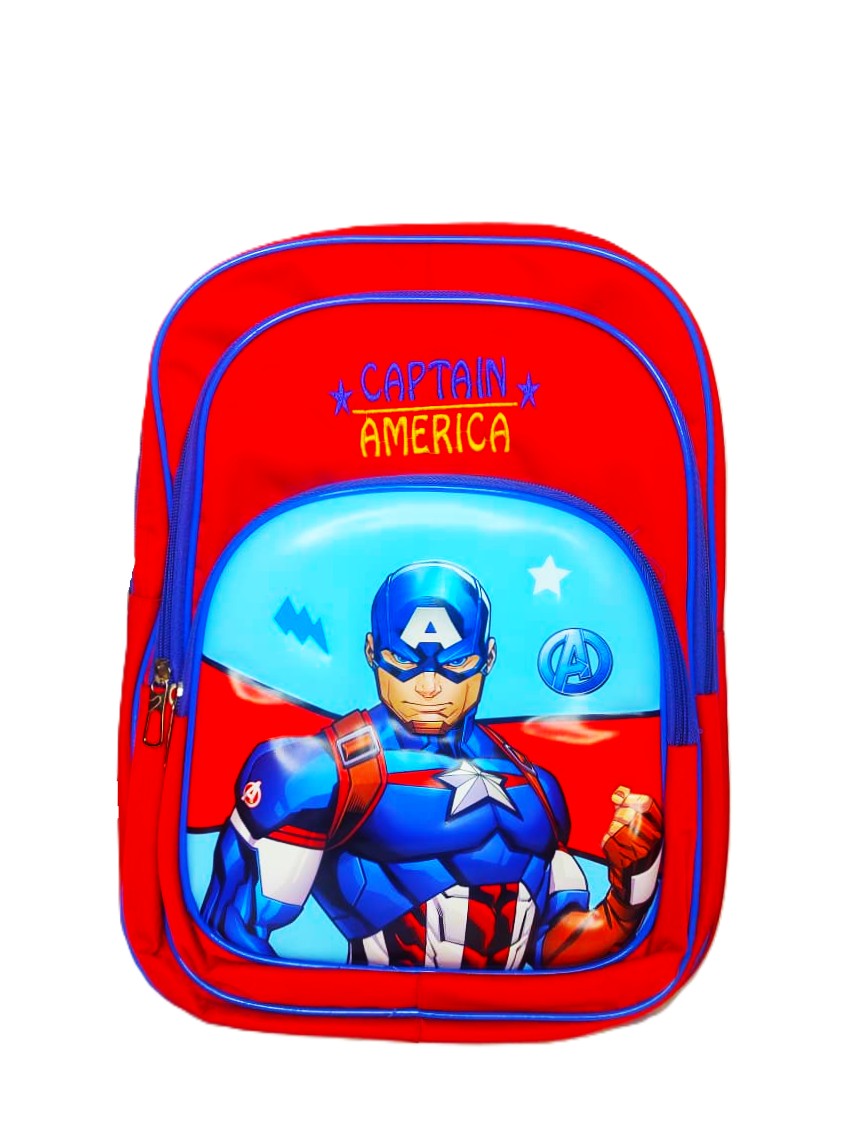 Captain America Kids Backpack – Superhero School Bag with Multiple Compartments