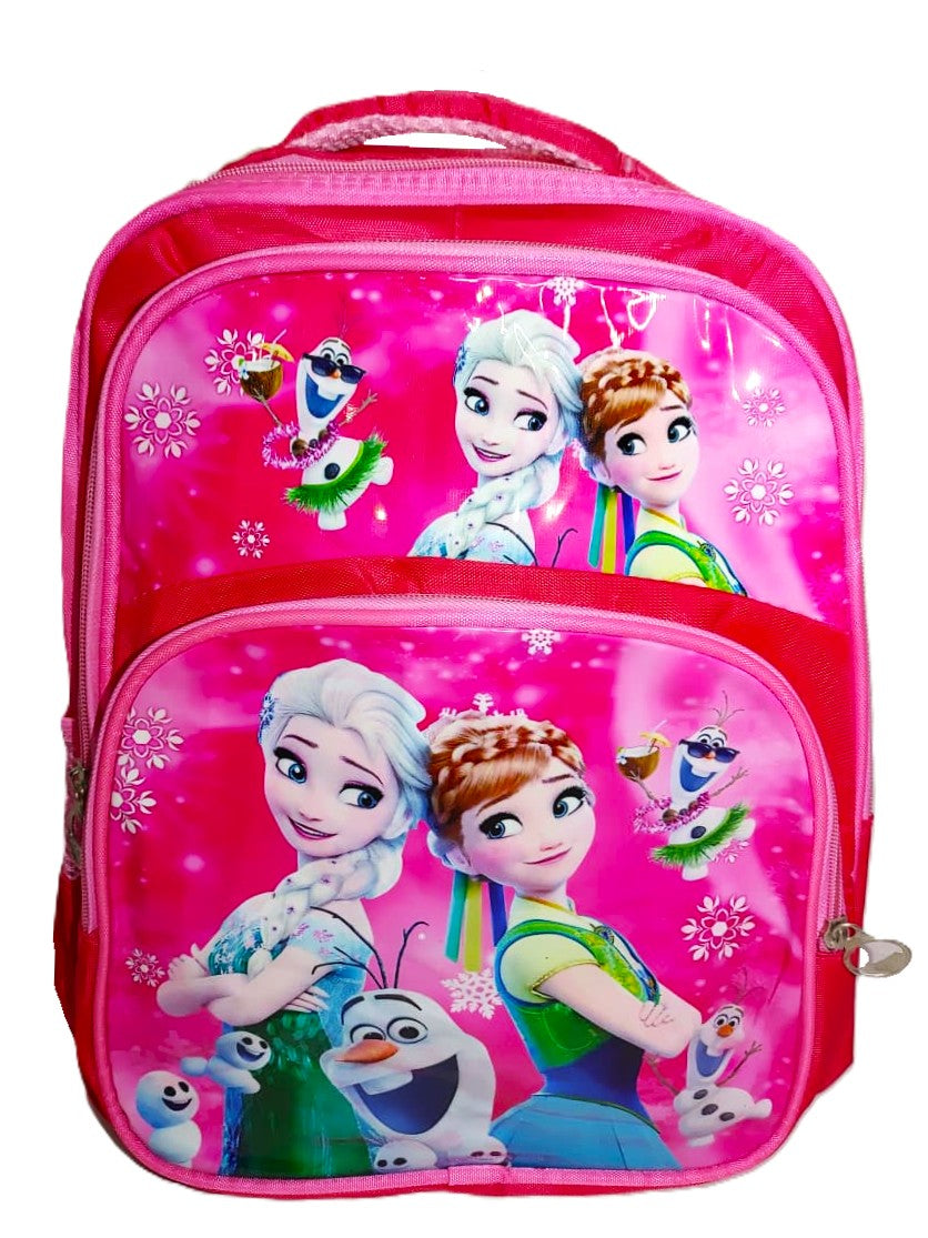 Kids Pink Frozen-Themed Backpack with Elsa, Anna & Olaf — Lightweight School Bag for Girls