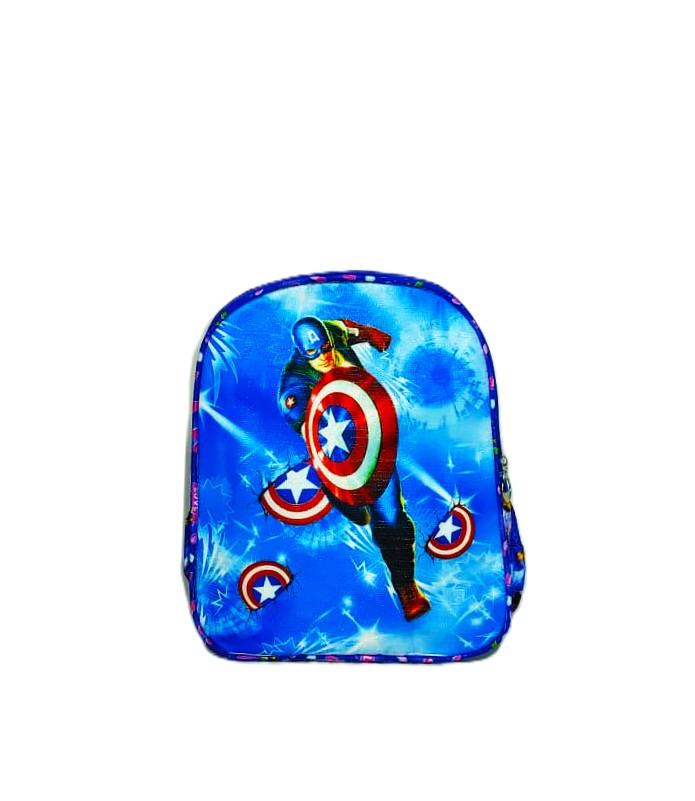 Captain America Kids Backpack – Superhero Shield Edition (Blue)
