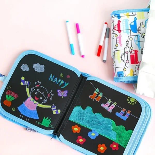 Kids’ Educational Writing Magic Pen & Drawing Black Board Set