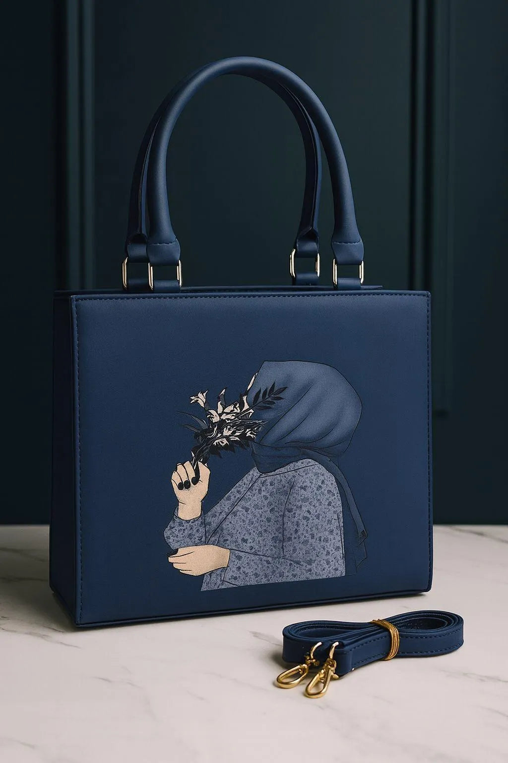 Women’s Handcrafted Embroidered Tote Bag - with Detachable Strap
