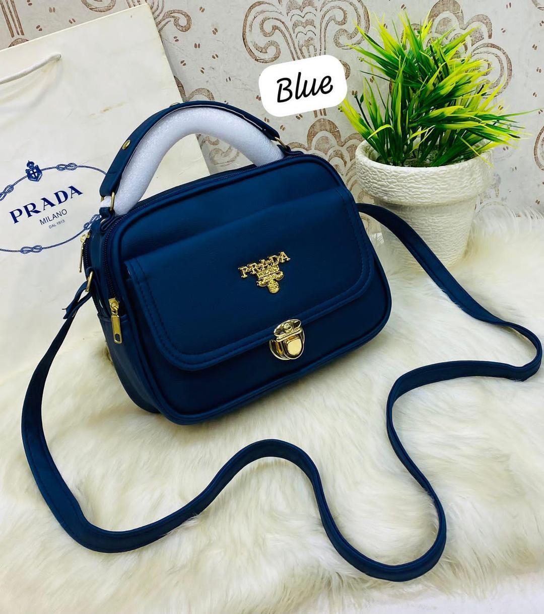 Girl’s PU Leather Crossbody Bag – Multipurpose, Stylish & Compact (Blue)