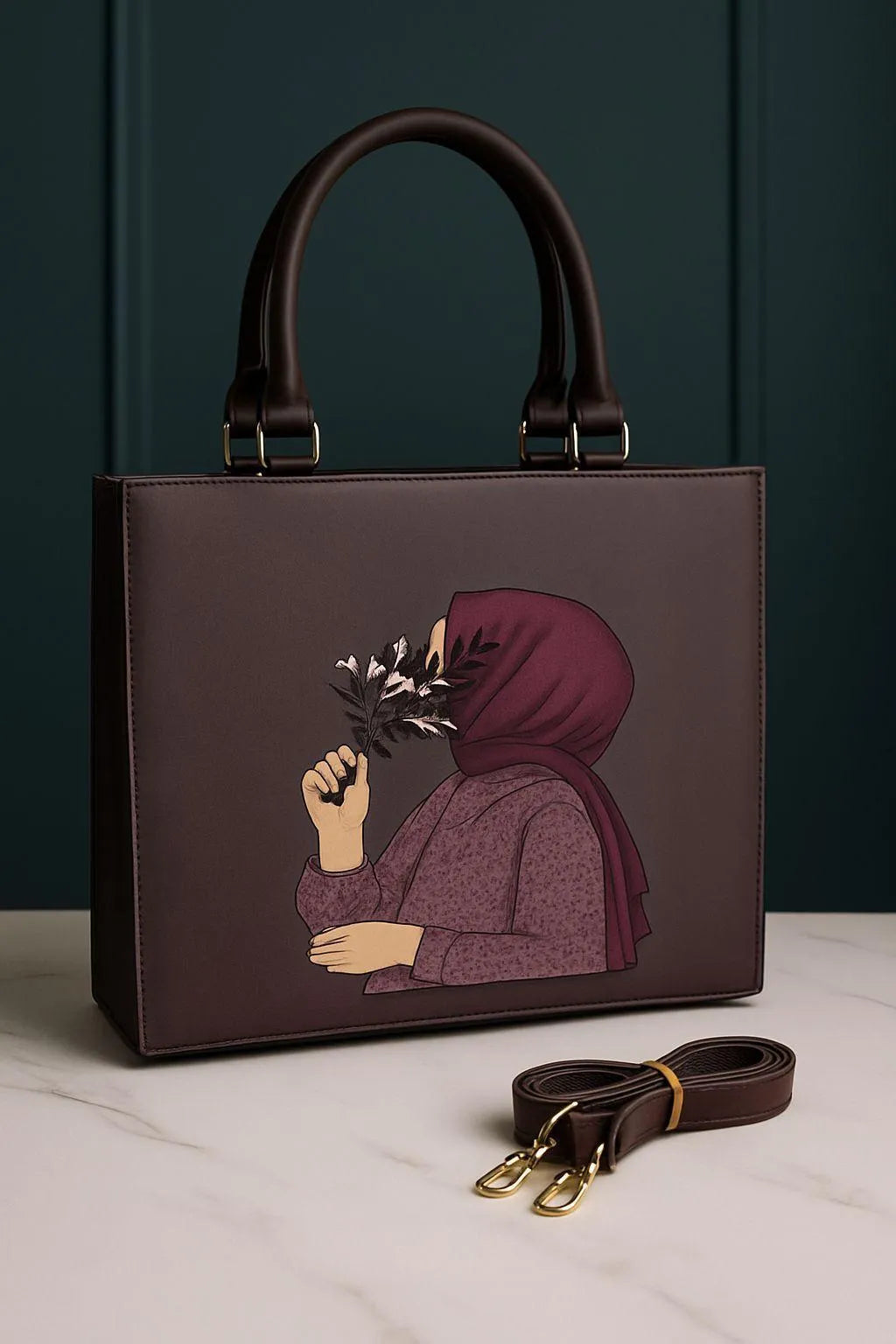 Women’s Handcrafted Embroidered Tote Bag - with Detachable Strap