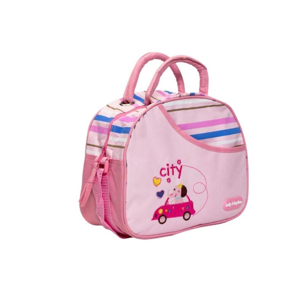 Pink Printed Oxford Shoulder Bag – Stylish & Durable