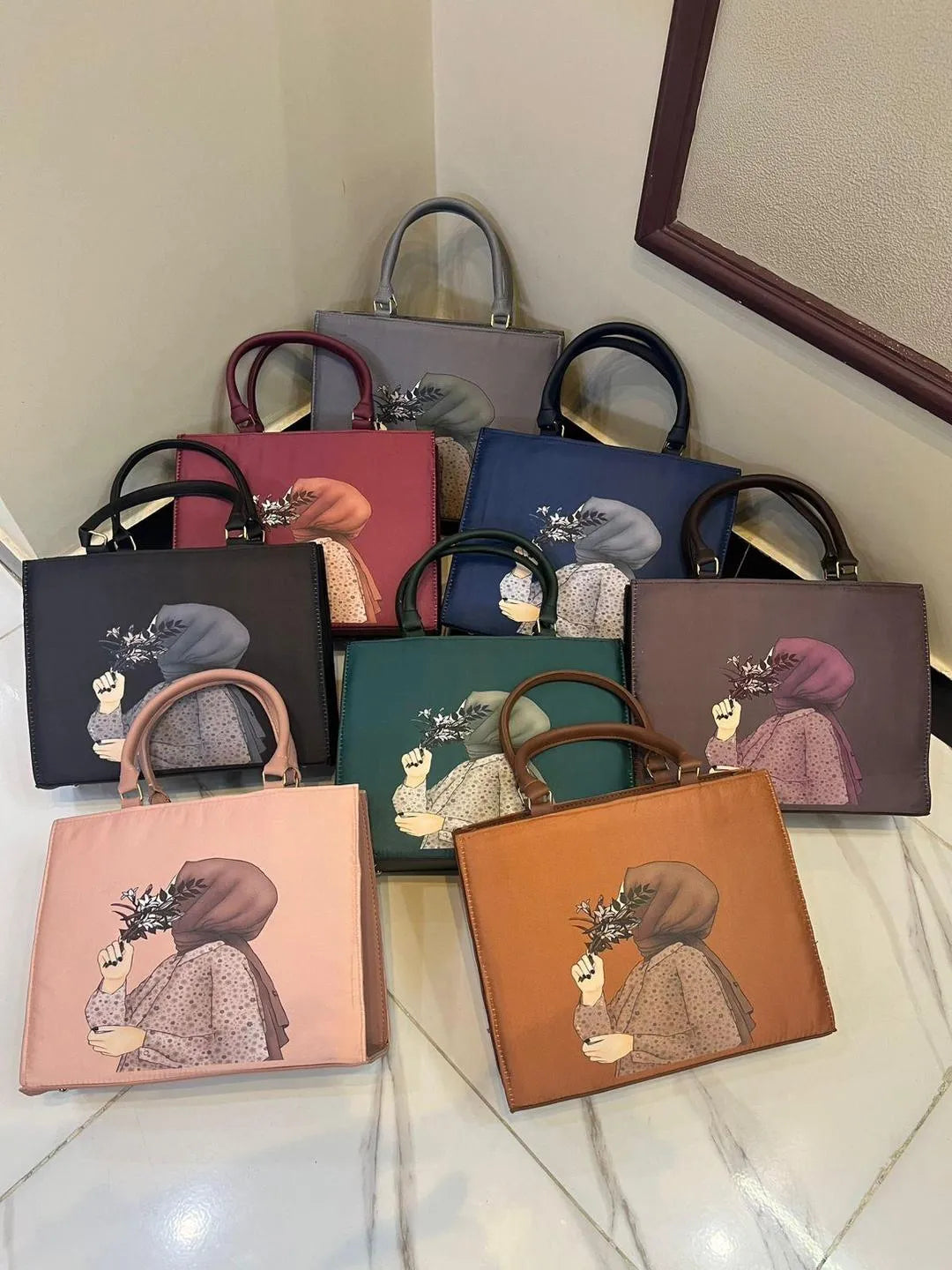 Women’s Handcrafted Embroidered Tote Bag - with Detachable Strap