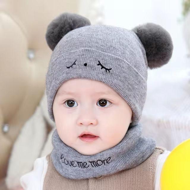 Premium Wool Beanie & Neck Warmer Set For Kids – Unisex 2-Piece Winter Essentials in Vibrant Colors