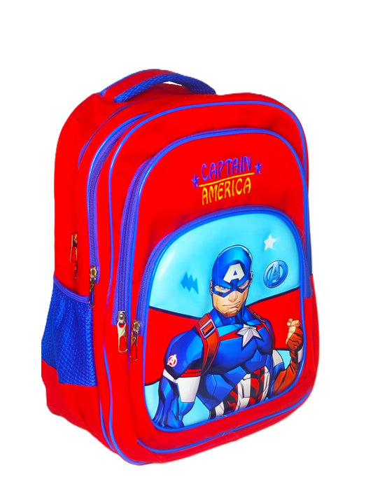 Captain America Kids Backpack – Superhero School Bag with Multiple Compartments
