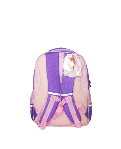Purple Cartoon School Backpack – Durable Multi-Compartment Bag for Girls