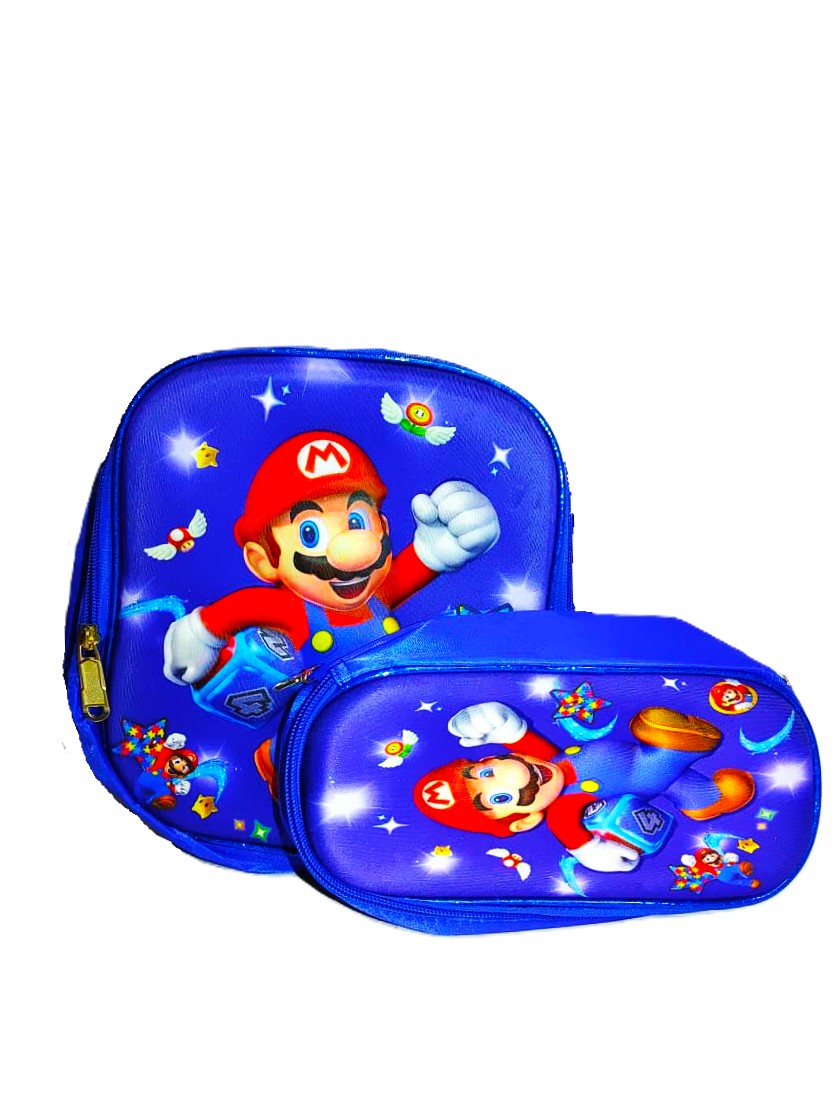3-Piece Super Mario School Backpack Set for Kids – Premium Quality