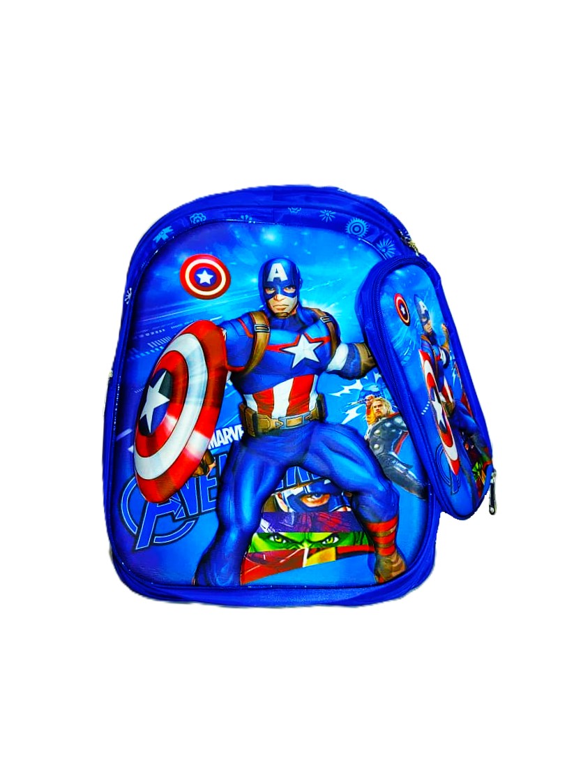 Captain America 3-Piece School Bag Set – Backpack, Lunch Bag & Pencil Case | Marvel Avengers Kids Collection
