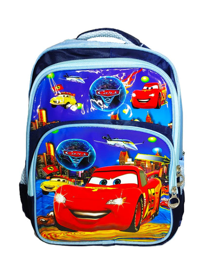 Kids' Cartoon Cars 3 Printed School Backpack - Durable & Spacious