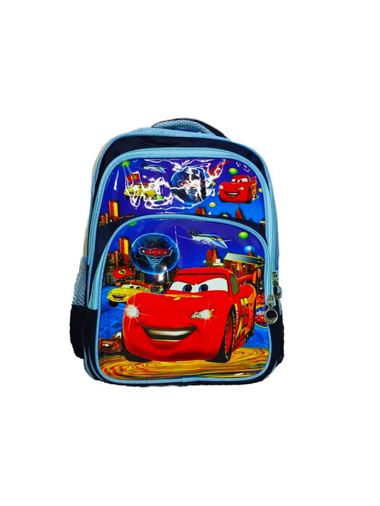 Kids' Cartoon Cars 3 Printed School Backpack - Durable & Spacious