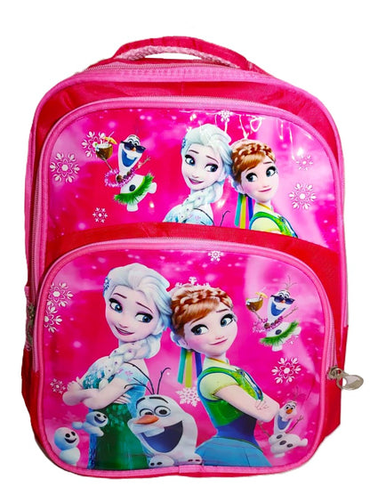 Kids Pink Frozen-Themed Backpack with Elsa, Anna & Olaf — Lightweight School Bag for Girls