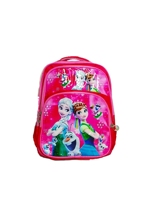 Kids Pink Frozen-Themed Backpack with Elsa, Anna & Olaf — Lightweight School Bag for Girls