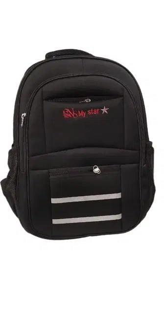 Stylish Black Polyester Backpack