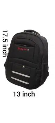 Stylish Black Polyester Backpack