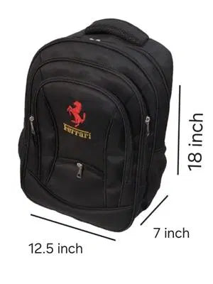 Stylish Black Polyester Backpack