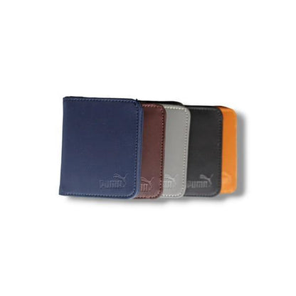 Unisex Plain Synthetic Leather Wallet – Compact & Easy to Carry (Black, Blue, Brown, Gray, Tan)
