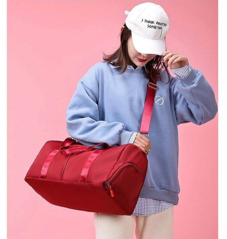 Spacious Plain Nylon Travel Duffel Bag – 49 x 24 x 25 cm