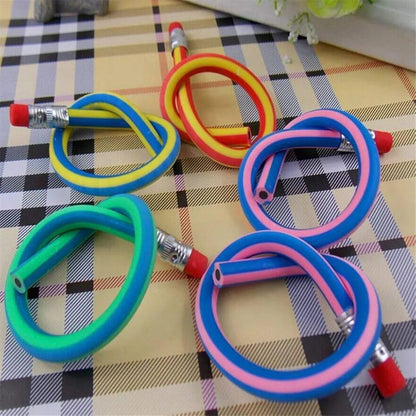 Flexible Rubber Twist Pencils – 10 Pcs Multicolor Set