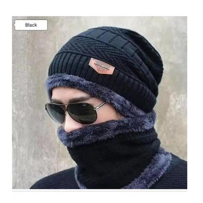 Unisex Wool Beanie & Neck Warmer Set – Winter Essentials (2 Pcs)