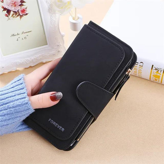 Girls’ Faux Leather Formal Clutch – Elegant Plain Design (Black, Brown, Pink)