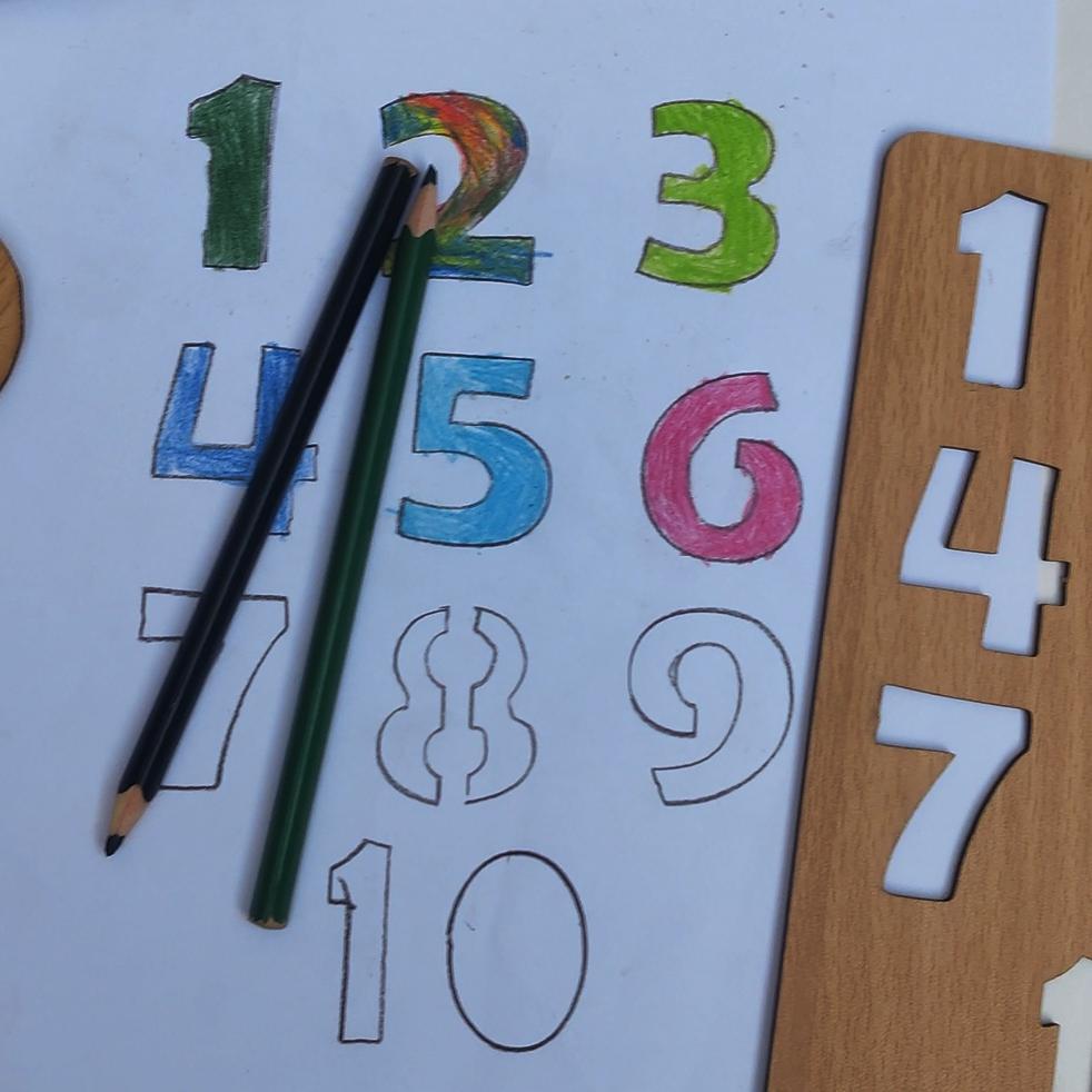 Wooden Alphabet Stencil Drawing Kit – Pack of 4