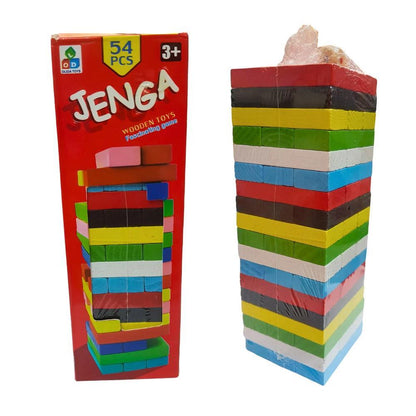 Wooden Mini Jenga Tower 48 Pcs – Kids Stacking Puzzle Game