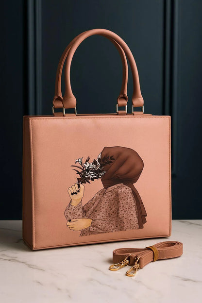 Women’s Handcrafted Embroidered Tote Bag - with Detachable Strap