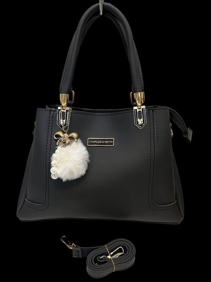 Stylish Black Leather Handbag Set for Ladies – Tote, Crossbody & Wallets Top. The Best Quality