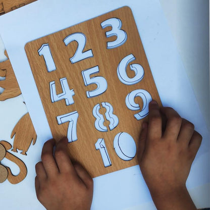 Wooden Alphabet Stencil Drawing Kit – Pack of 4