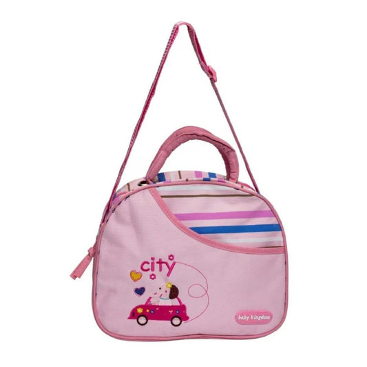 Pink Printed Oxford Shoulder Bag – Stylish & Durable