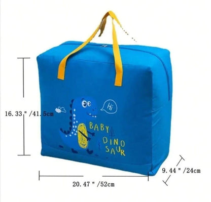 Oxford Cloth Storage Bag – Double Load Bearing, Two-Way Zipper, Multi-Size (Blue)