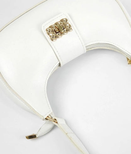 Black PU Leather Shoulder Bag for Girls – Elegant Plain Design