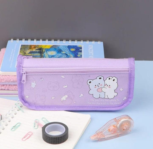 Double Layer ABS Plastic School Pouch – Large Capacity