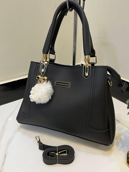 Stylish Black Leather Handbag Set for Ladies – Tote, Crossbody & Wallets Top. The Best Quality