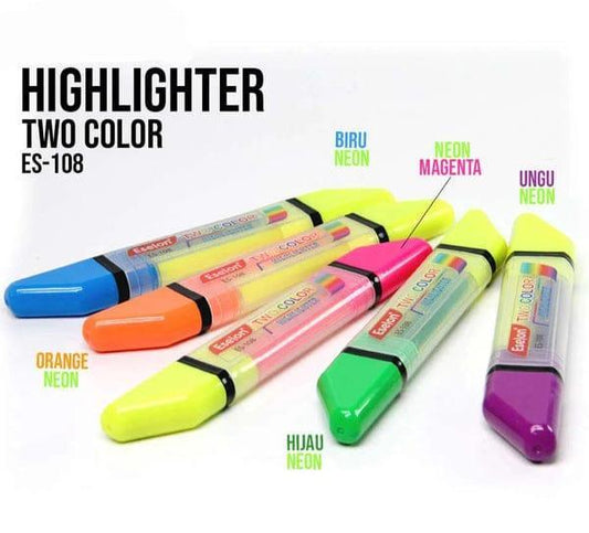 6-Piece Dual Tip Highlighter Pen Set – Vibrant & Versatile