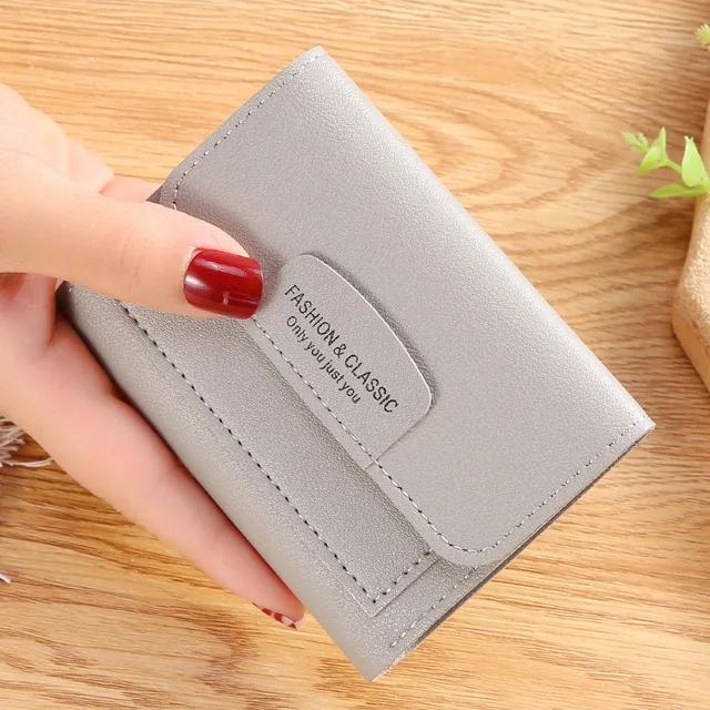 PU Leather Women’s Tri-Fold Wallet – Stylish Slim Pocket-Friendly Pack of 2 (Black & Grey)