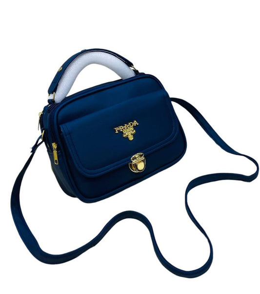 Girl’s PU Leather Crossbody Bag – Multipurpose, Stylish & Compact (Blue)