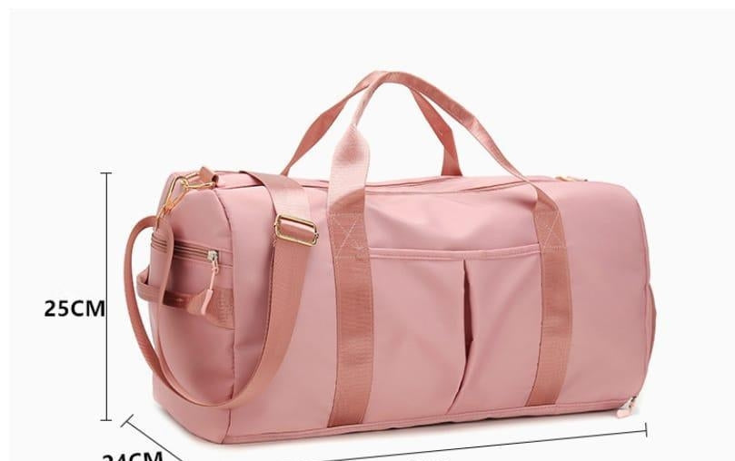 Spacious Plain Nylon Travel Duffel Bag – 49 x 24 x 25 cm
