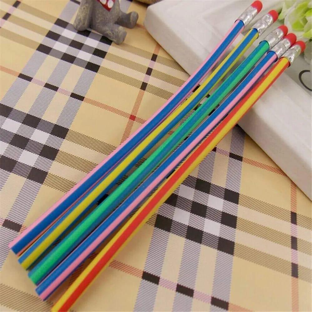 Flexible Rubber Twist Pencils – 10 Pcs Multicolor Set